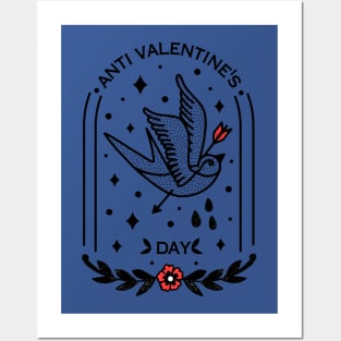 Anti Valentines Day Tattoo Aesthetic Posters and Art